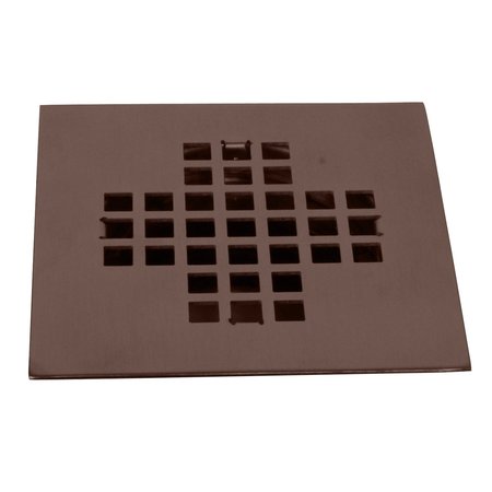 WESTBRASS Square Shower Drain Cover in Oil Rubbed Bronze D206-SQG-12